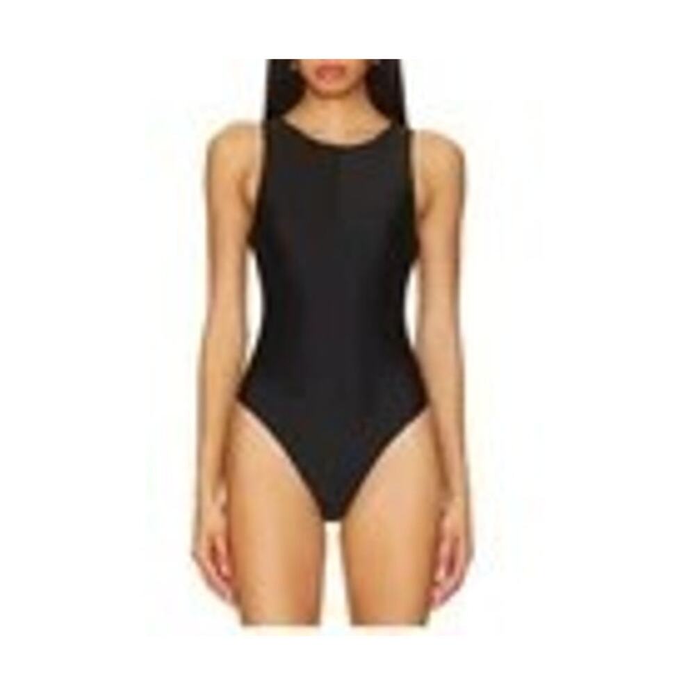Good American HIGH SHINE COMPRESSION BODYSUIT Black Size 1/S/XS